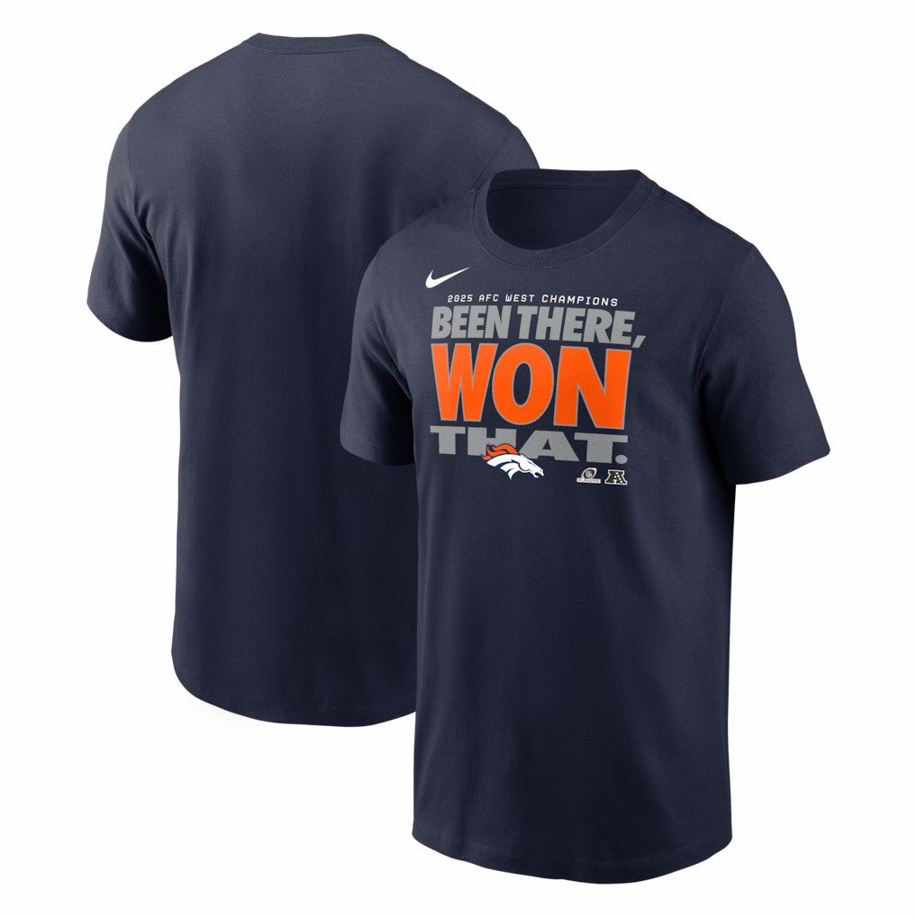 Denver Broncos 2025 AFC West Division Champions Locker Room Trophy Collection T-Shirt | NFL Online