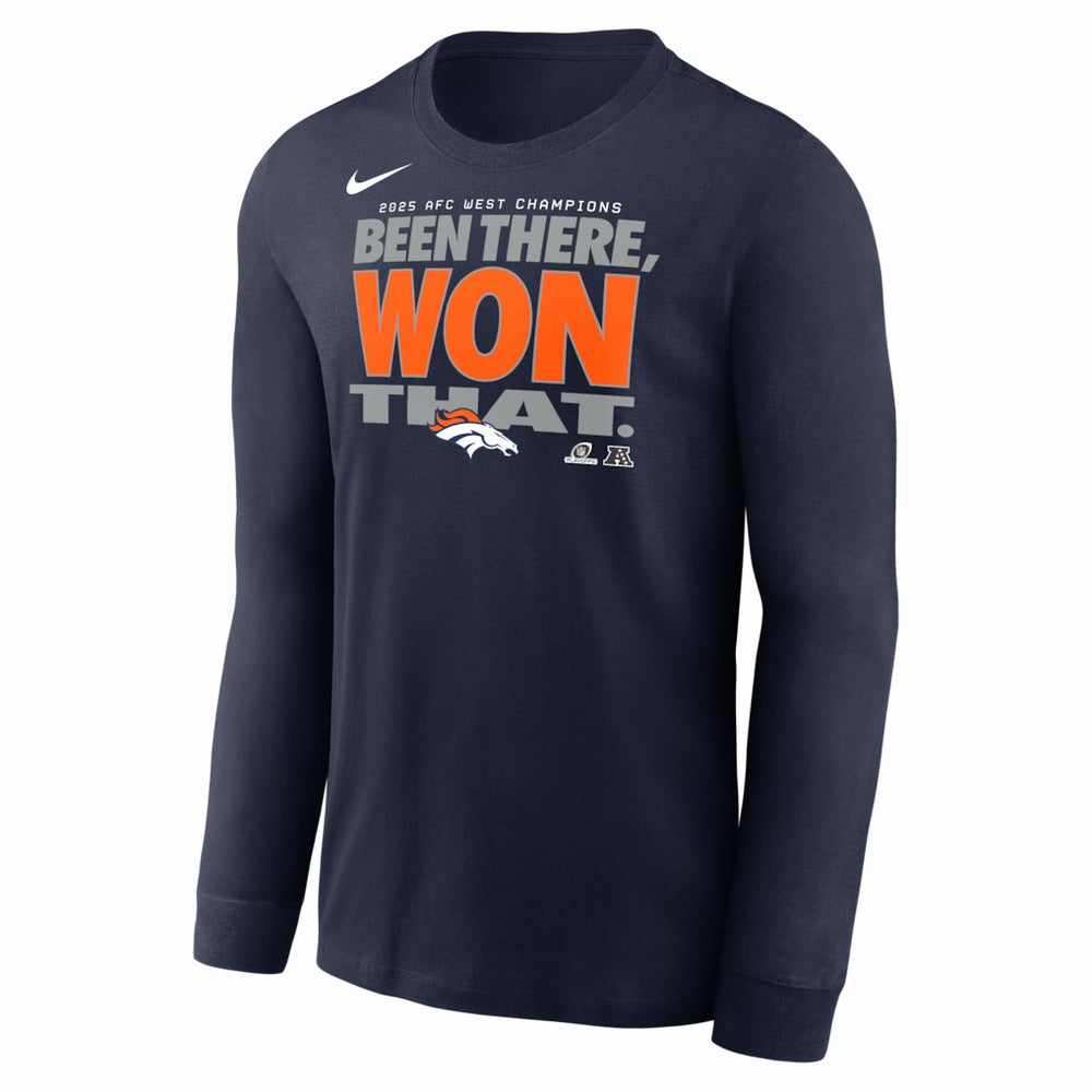 Denver Broncos 2025 AFC West Division Champions Locker Room Trophy Collection Long Sleeve T-Shirt | NFL US