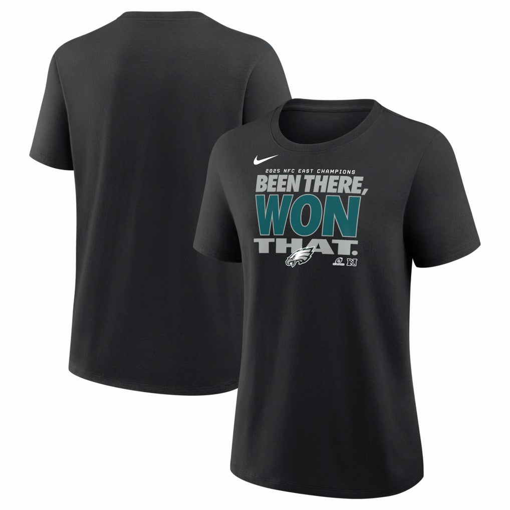 Philadelphia Eagles Women's 2025 NFC East Division Champions Locker Room Trophy Collection T-Shirt | NFL Sale