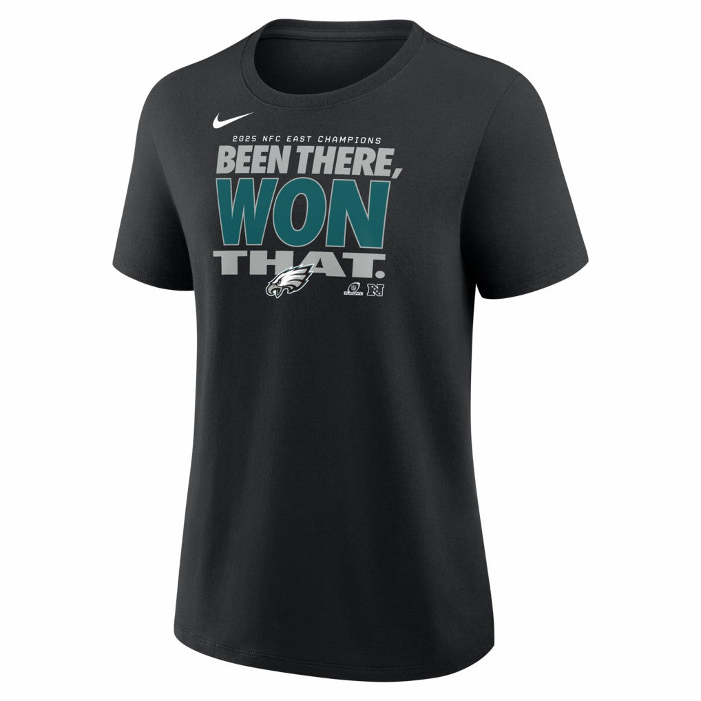 Philadelphia Eagles Women's 2025 NFC East Division Champions Locker Room Trophy Collection T-Shirt | NFL Sale