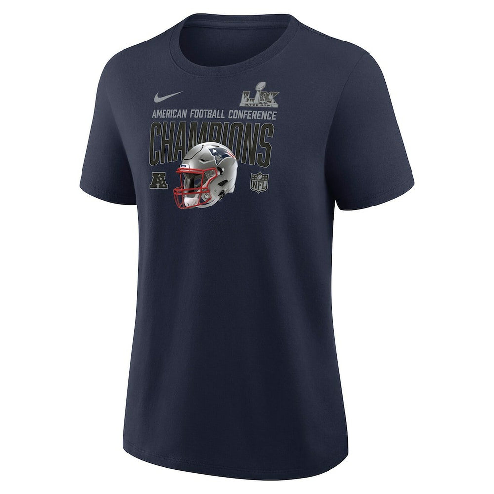 New England Patriots Women's 2025 AFC Champions Helmet T-Shirt | NFL Online