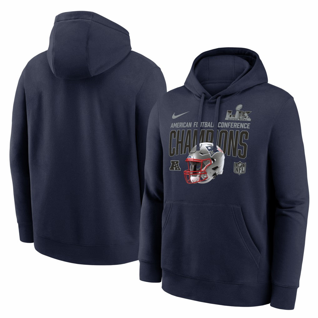 New England Patriots 2025 AFC Champions Glory Shield Hoodie | NFL Sale