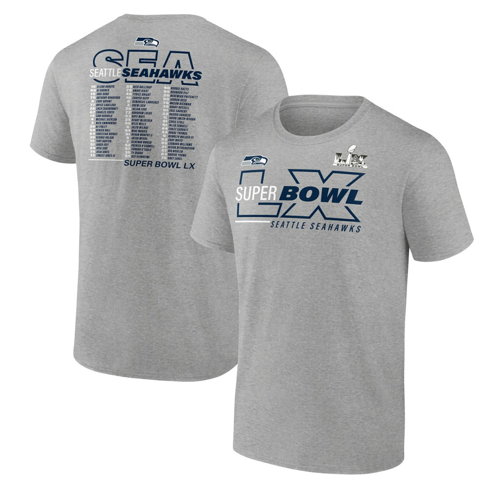 Seattle Seahawks Super Bowl LX Roster T-Shirt | NFL On sale
