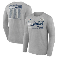 New England Patriots Super Bowl LX Roster Long Sleeve T-Shirt | NFL Outlet