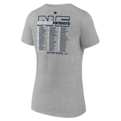 New England Patriots Women's Super Bowl LX Roster V-Neck T-Shirt | NFL Near me