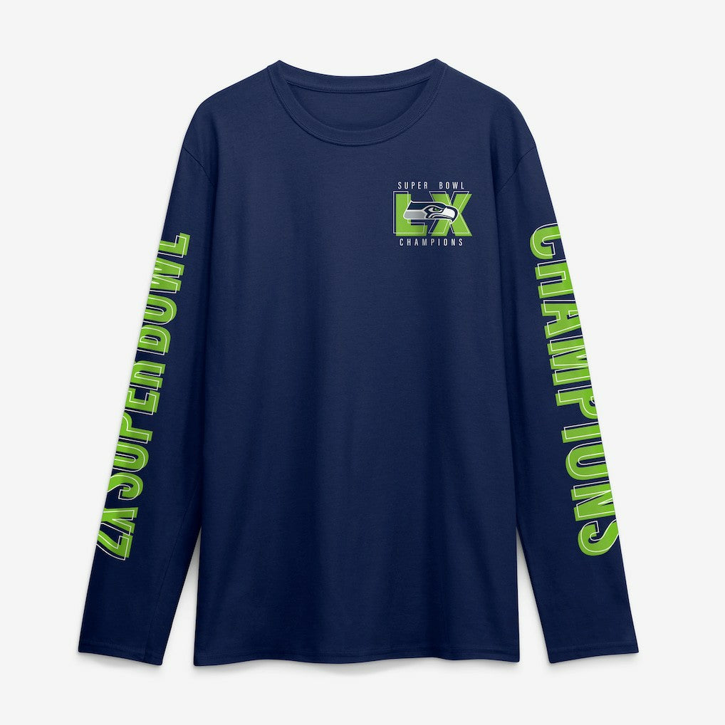 Seattle Seahawks Super Bowl LX Champions Own The Moments Long Sleeve T-Shirt | NFL Outlet