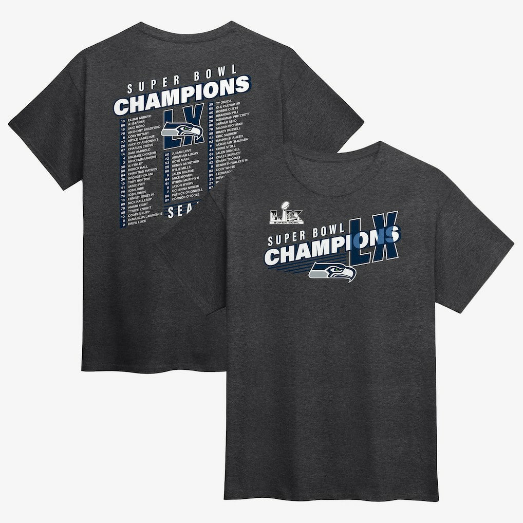 Seattle Seahawks Super Bowl LX Champions Best Teammates Roster T-Shirt | NFL Online