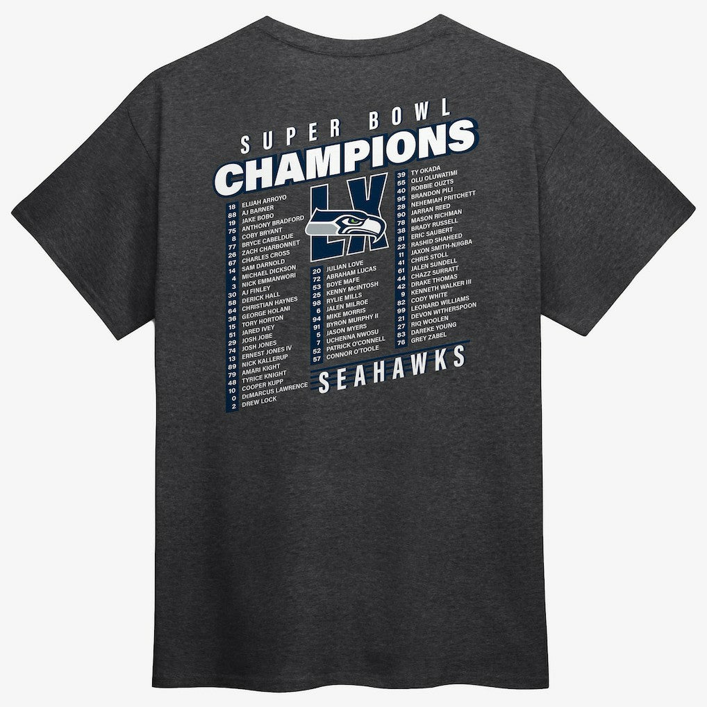 Seattle Seahawks Super Bowl LX Champions Best Teammates Roster T-Shirt | NFL Online