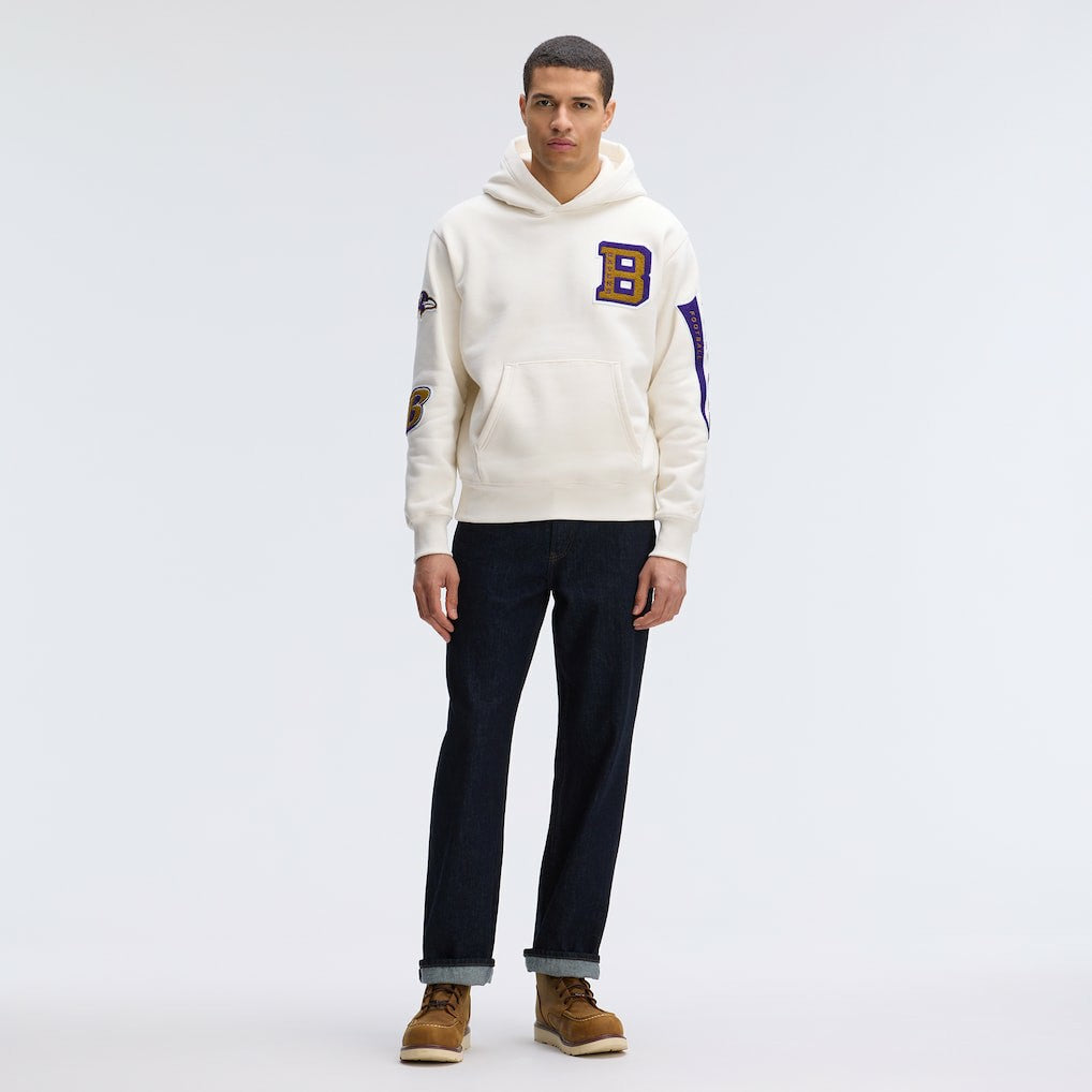 Baltimore Ravens IconicFleece Letterman Hoodie | NFL Outlet