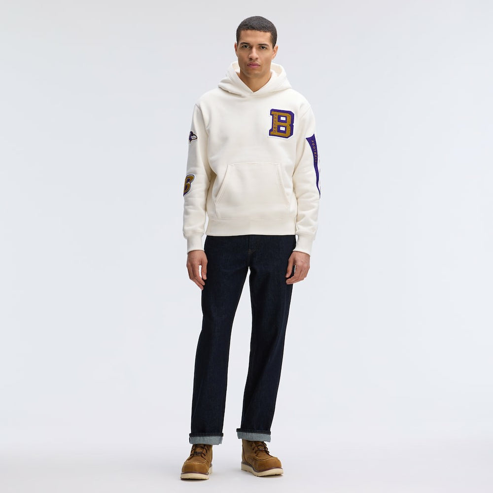 Baltimore Ravens IconicFleece Letterman Hoodie | NFL Outlet