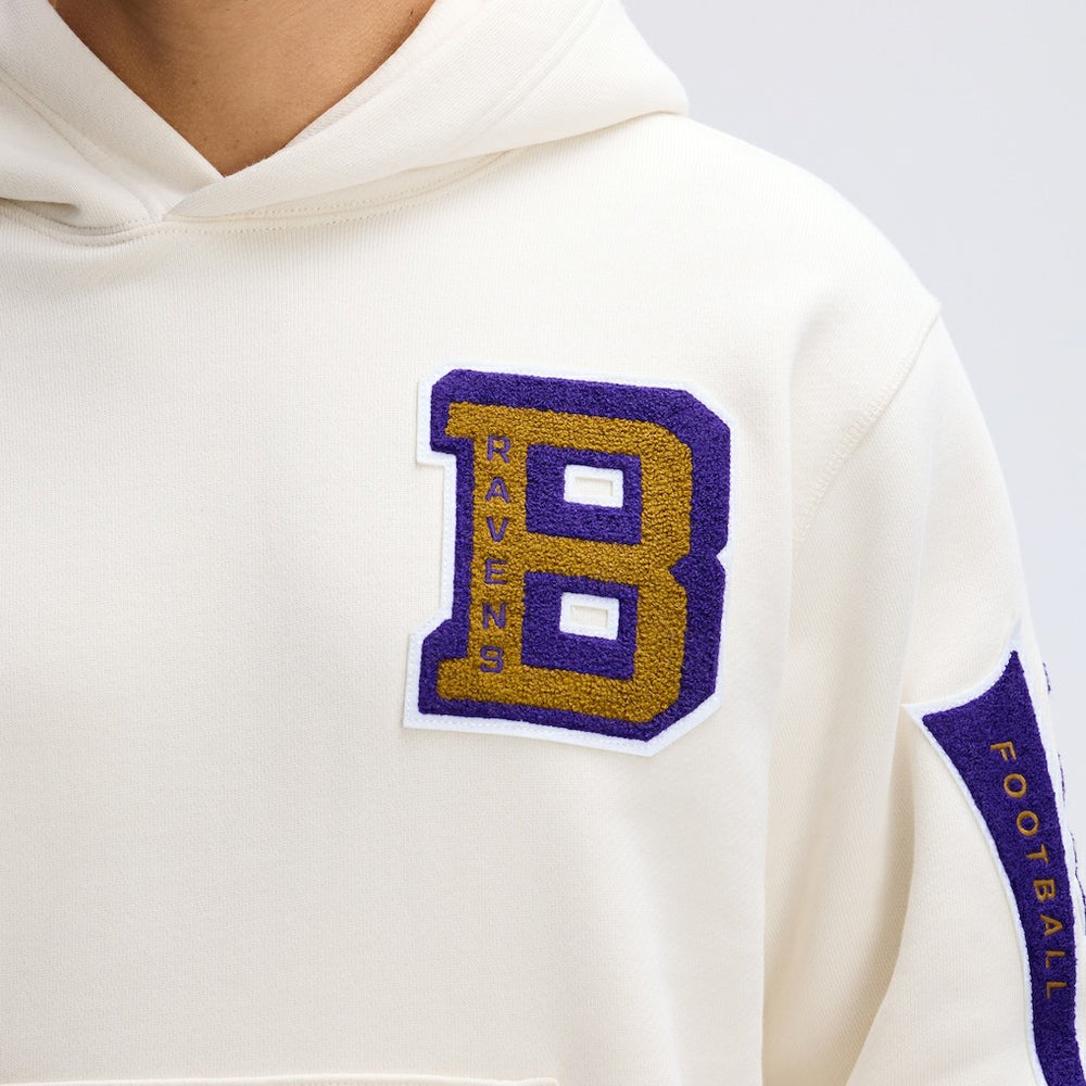 Baltimore Ravens IconicFleece Letterman Hoodie | NFL Outlet