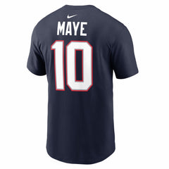 New England Patriots Drake Maye  Super Bowl LX Patch Name & Number T-Shirt | NFL On sale