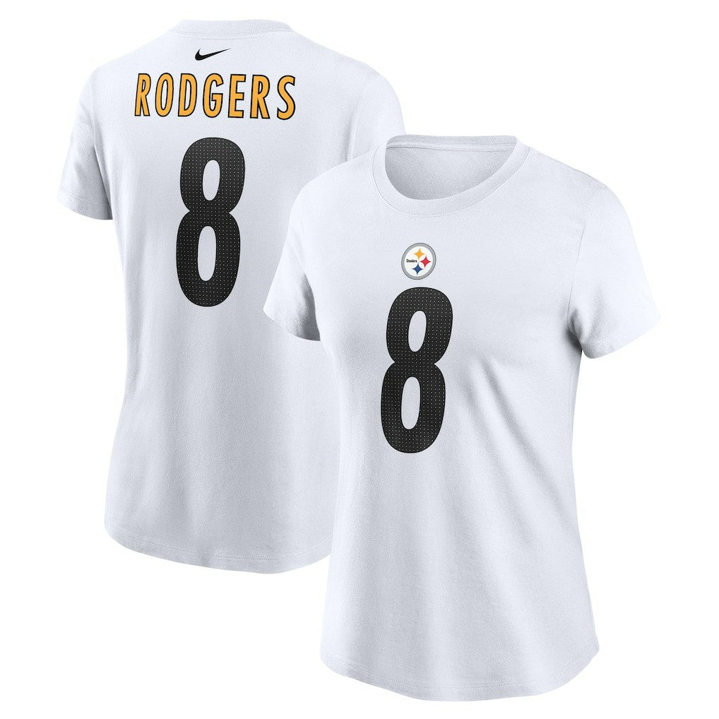 Pittsburgh Steelers Aaron Rodgers  Women's Name & Number T-Shirt | NFL Outlet
