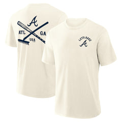 Atlanta Braves Fanatics Nostalgia Stadium Slub T-Shirt - MLB T-shirts