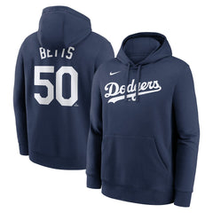 Mookie Betts Los Angeles Dodgers Nike Player Name & Number Club Pullover Hoodie - MLB Hoodies
