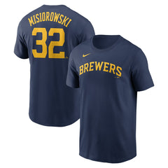 Jacob Misiorowski Milwaukee Brewers Nike Fuse Name & Number T-Shirt - MLB T-shirts