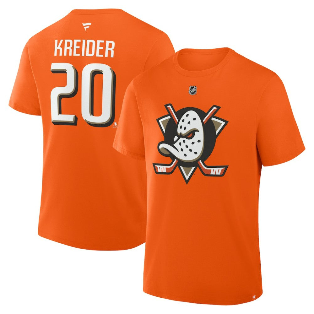 Chris Kreider Anaheim Ducks Fanatics Authentic Stack Name & Number T-Shirt -  NHL T-shirts