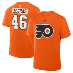 Trevor Zegras Philadelphia Flyers Fanatics Authentic Stack Name & Number T-Shirt -  NHL T-shirts
