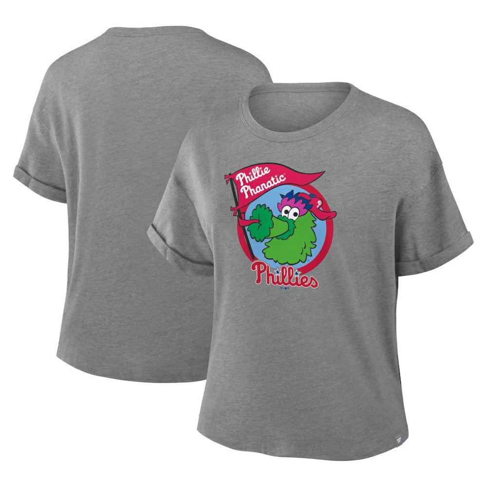 Philadelphia Phillies Fanatics Women's Tribute IYKYK Tri-Blend Boxy T-Shirt - MLB T-shirts