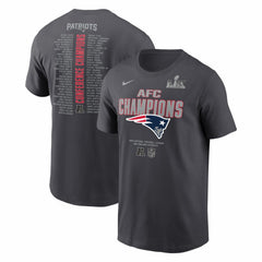 New England Patriots 2025 AFC Champions Roster T-Shirt | NFL Discount