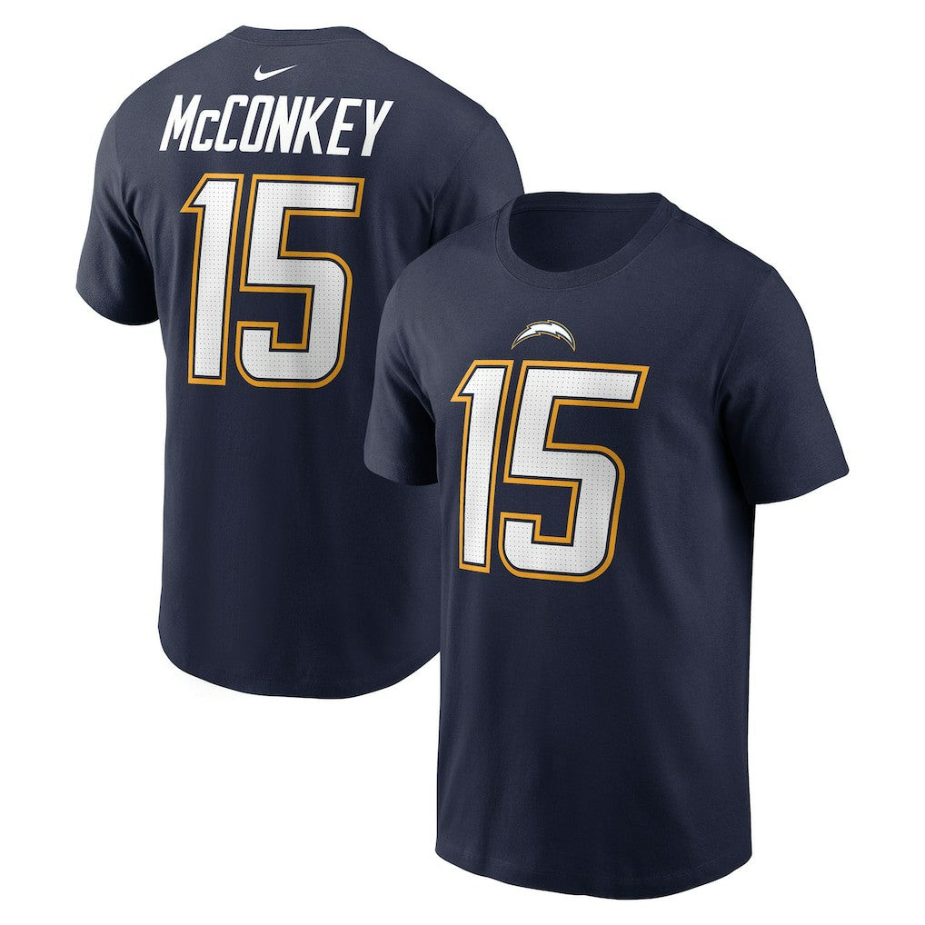 Los Angeles Chargers Ladd McConkey  Alternate Super Chargers Name & Number T-Shirt | NFL Outlet