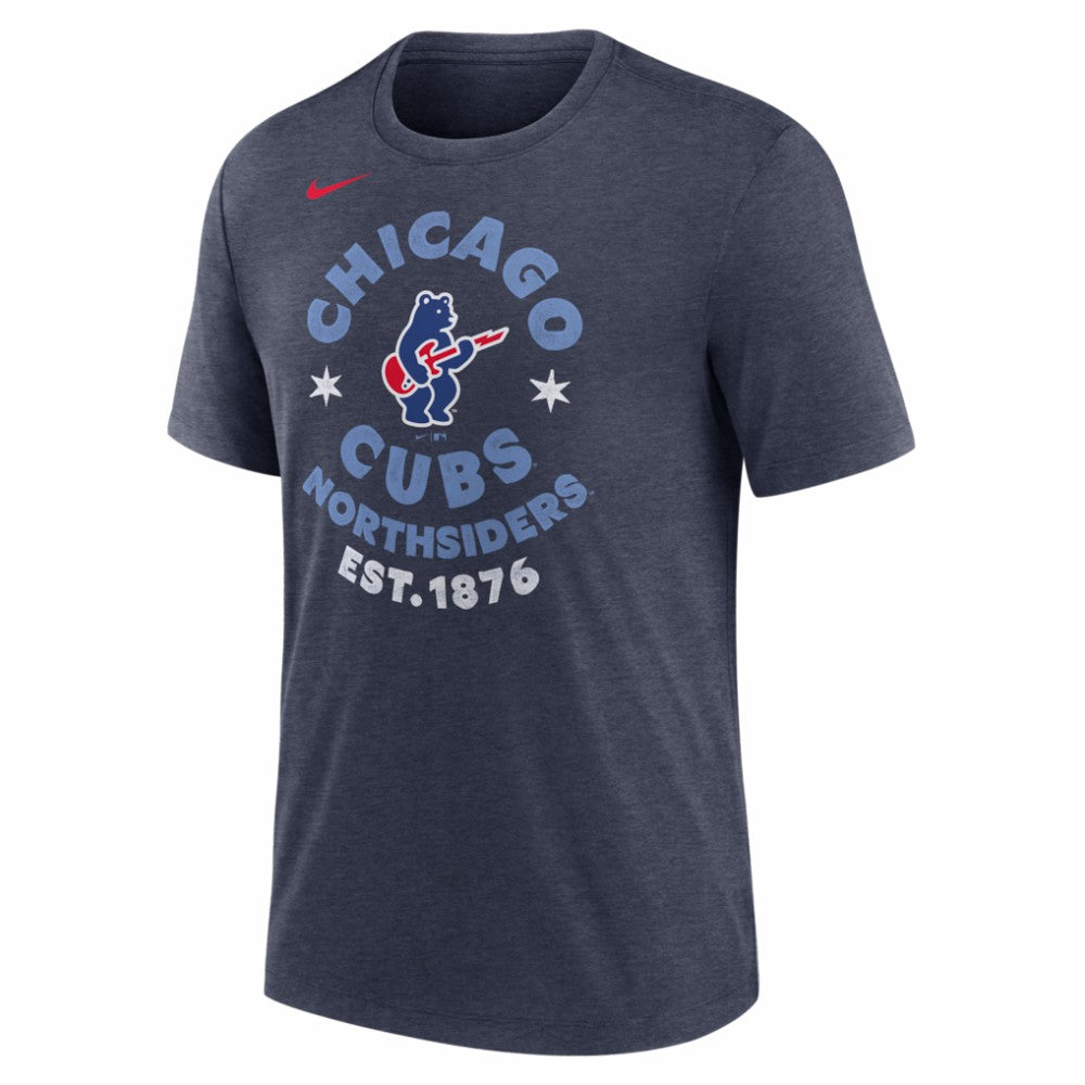 Chicago Cubs Nike Electric Bear Tri-Blend T-Shirt - MLB T-shirts