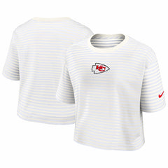 Kansas City Chiefs Women's Striped Cropped T-Shirt | NFL US