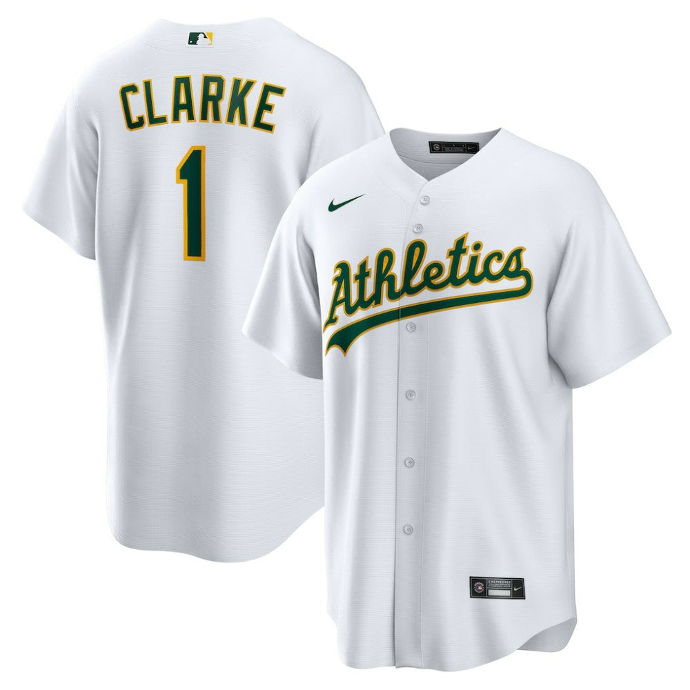 Denzel Clarke Athletics Nike Home Replica Jersey - MLB Jerseys