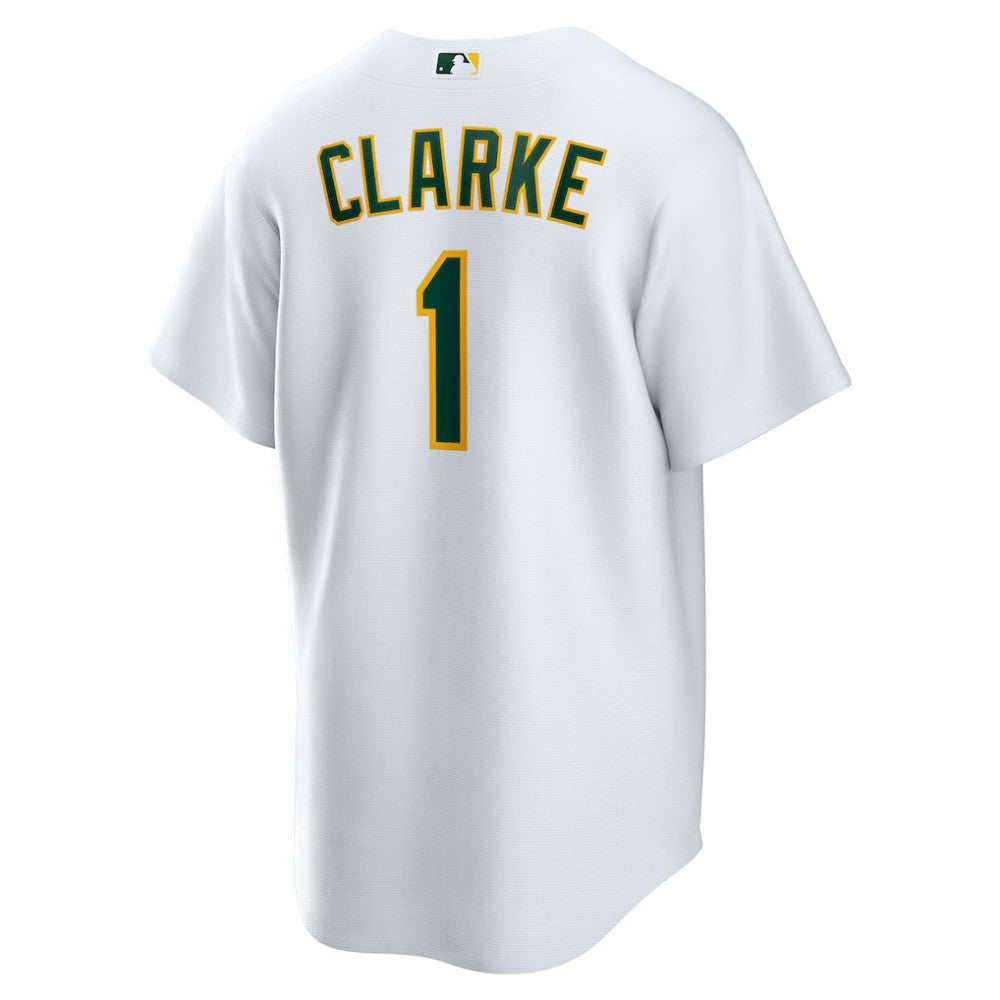 Denzel Clarke Athletics Nike Home Replica Jersey - MLB Jerseys