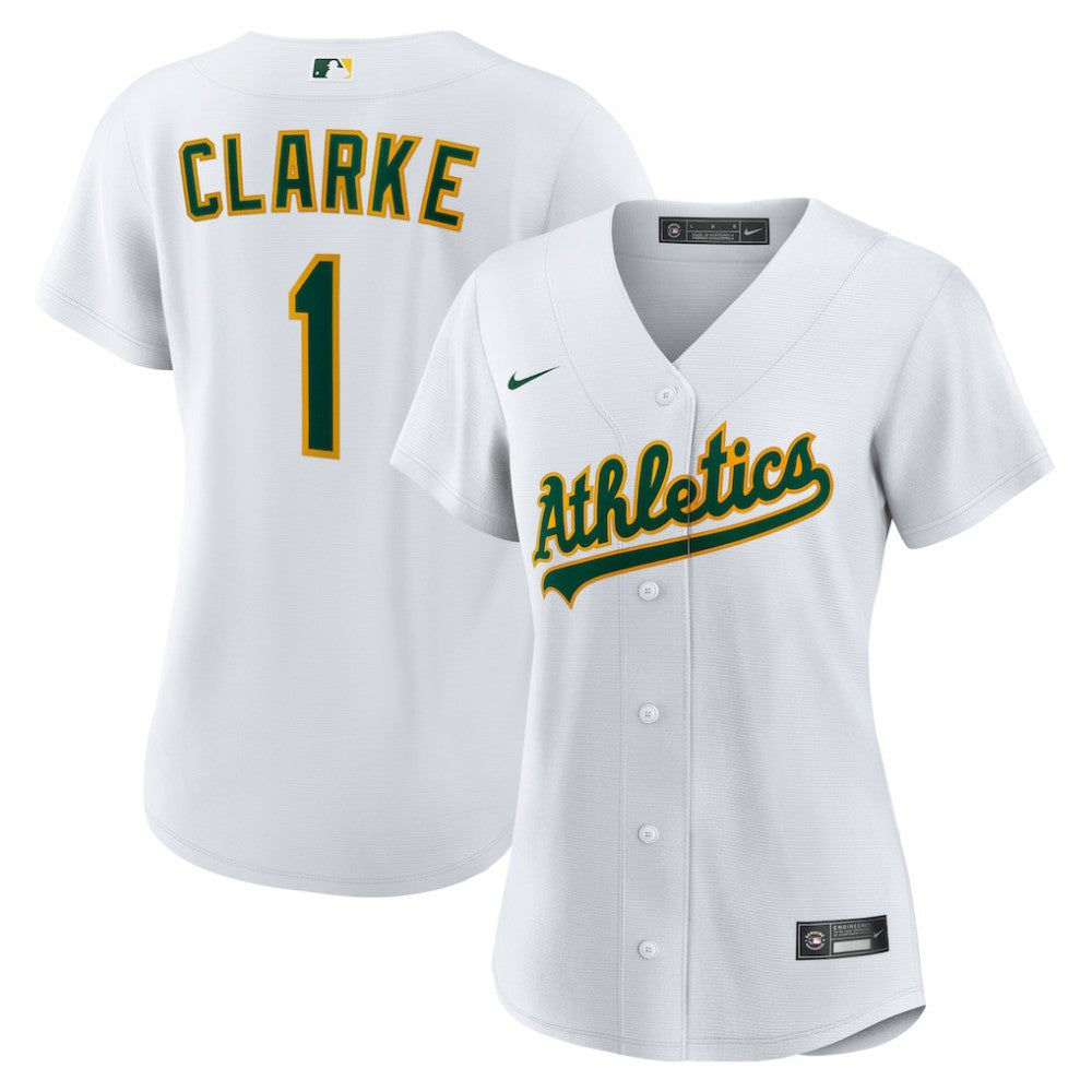 Denzel Clarke Athletics Nike Women's Home Replica Jersey - MLB Jerseys