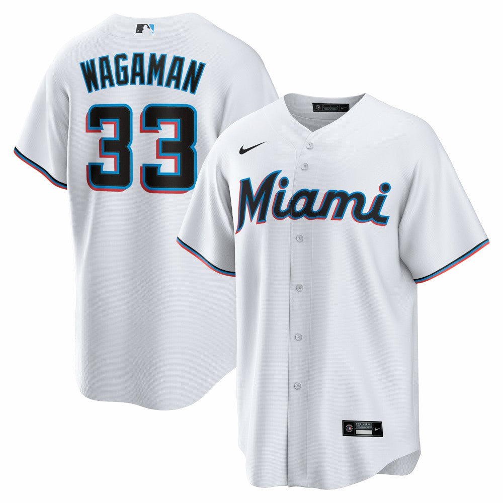 Eric Wagaman Miami Marlins Nike Home Replica Jersey - MLB Jerseys