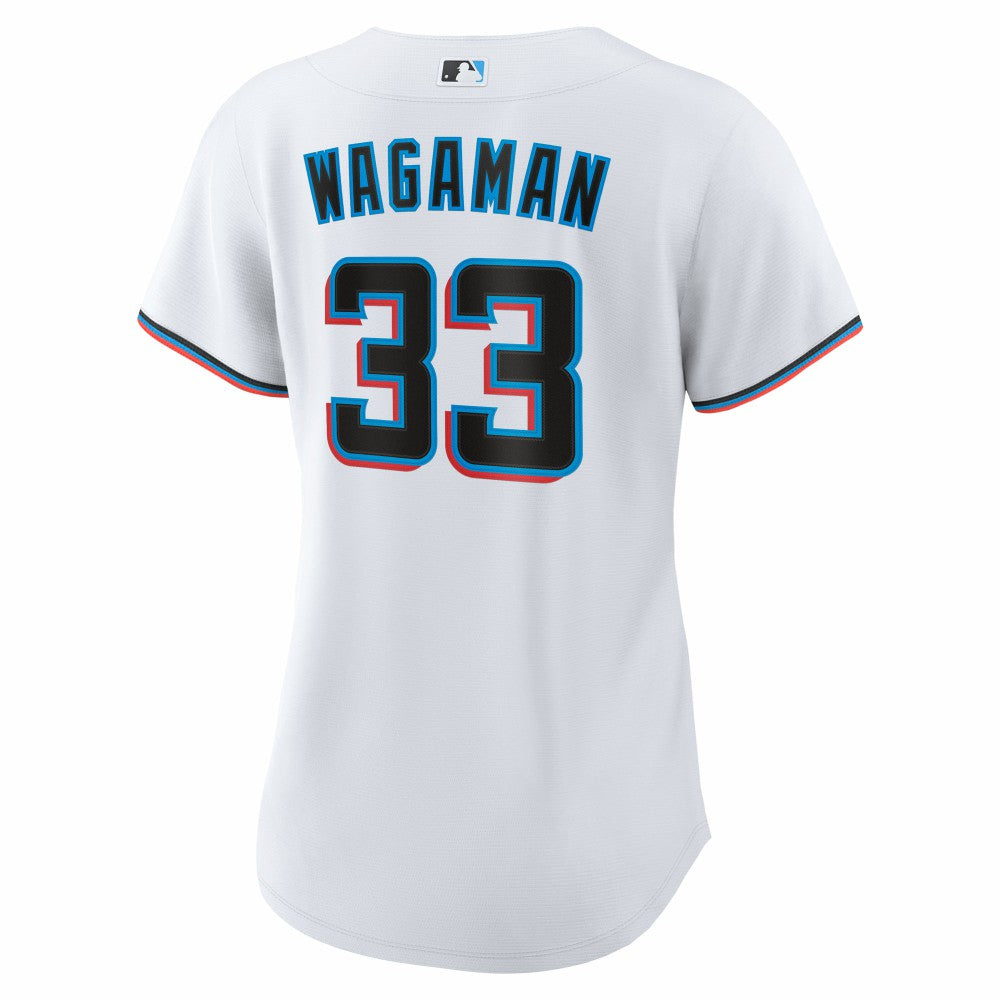 Eric Wagaman Miami Marlins Nike Women's Home Replica Jersey - MLB Jerseys