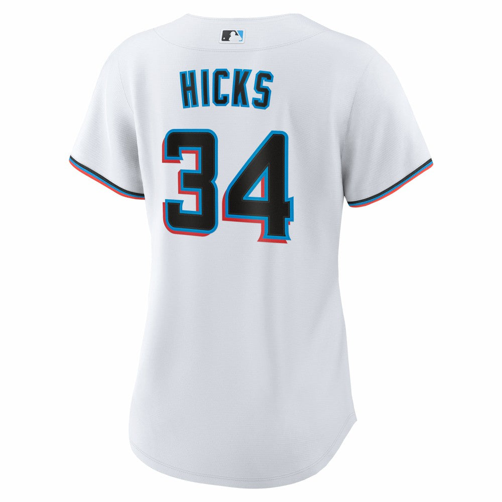 Liam Hicks Miami Marlins Nike Women's Home Replica Jersey - MLB Jerseys