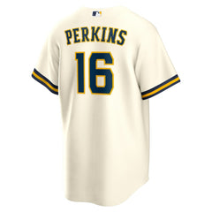 Blake Perkins Milwaukee Brewers Nike Home Replica Jersey - MLB Jerseys