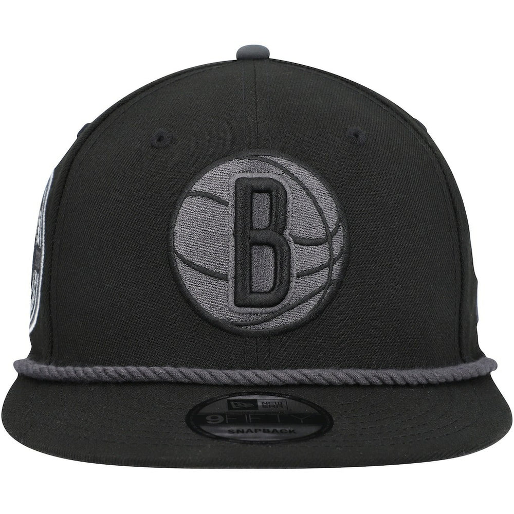 Black Brooklyn Nets Back Laurels 9FIFTY Snapback Hat | NBA