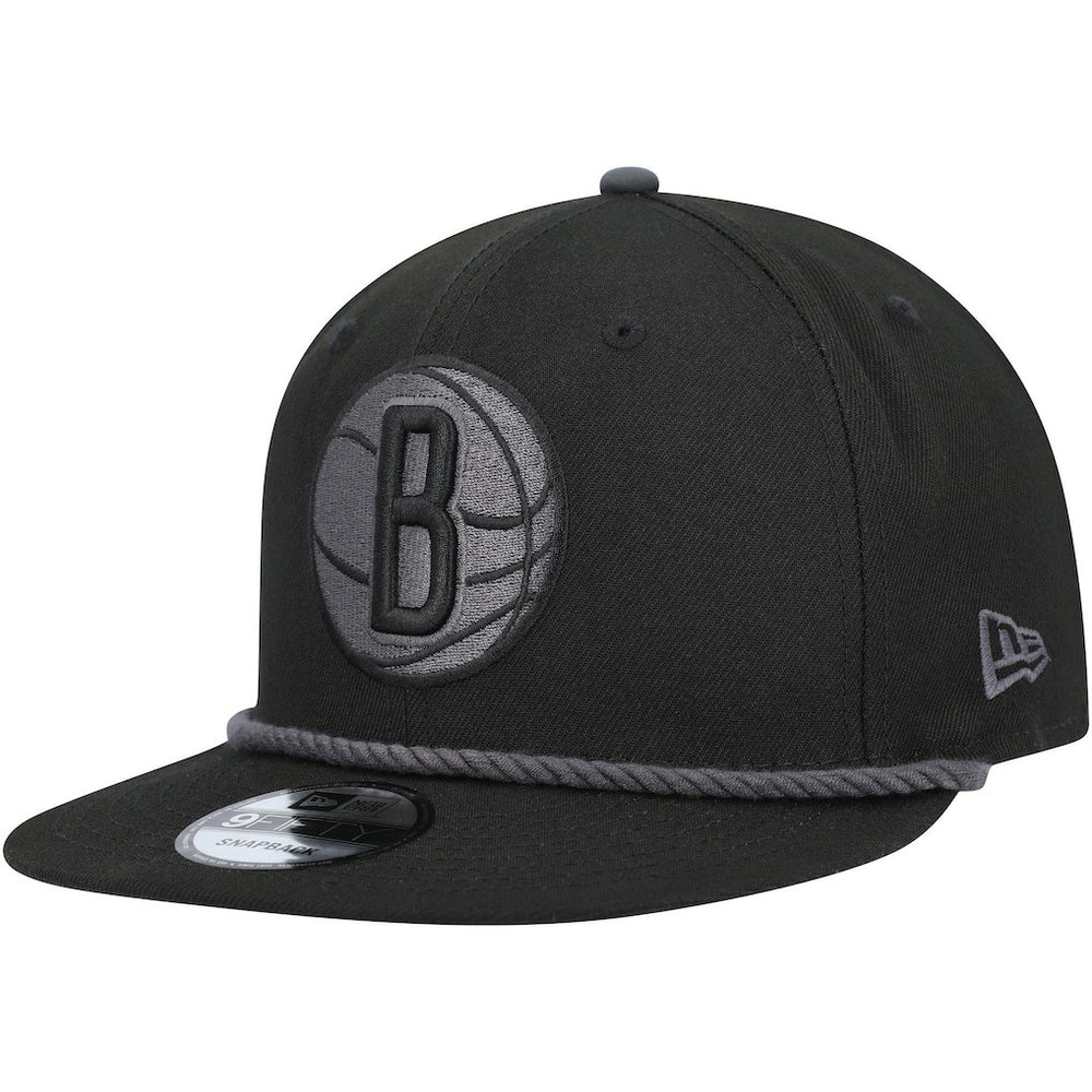 Black Brooklyn Nets Back Laurels 9FIFTY Snapback Hat | NBA