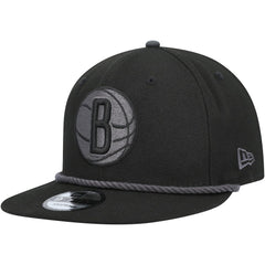Black Brooklyn Nets Back Laurels 9FIFTY Snapback Hat | NBA