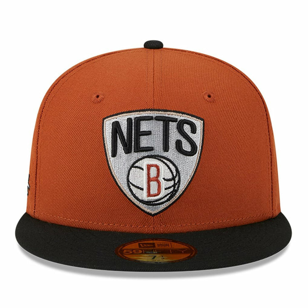 Rust/Black Brooklyn Nets Two-Tone 59FIFTY Fitted Hat | NBA