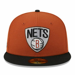 Rust/Black Brooklyn Nets Two-Tone 59FIFTY Fitted Hat | NBA