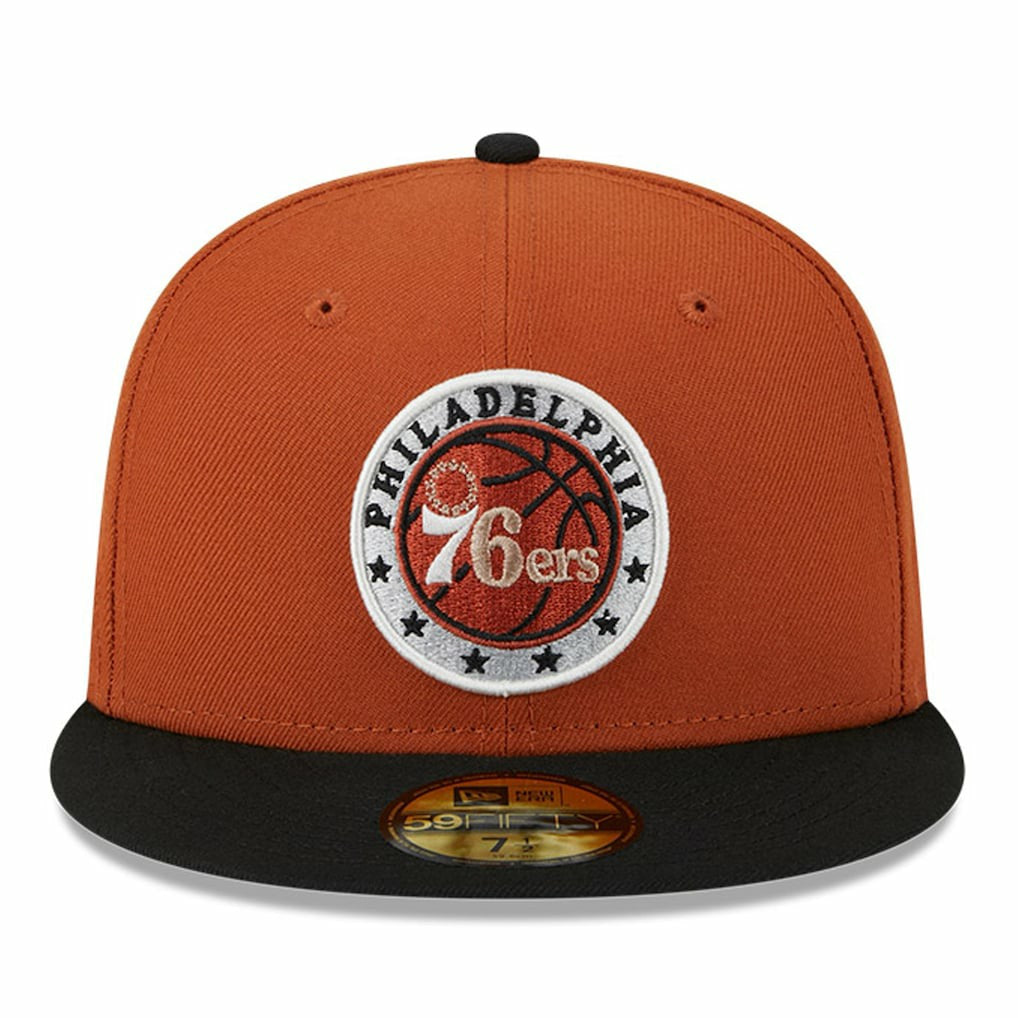Rust/Black Philadelphia 76ers Two-Tone 59FIFTY Fitted Hat | NBA