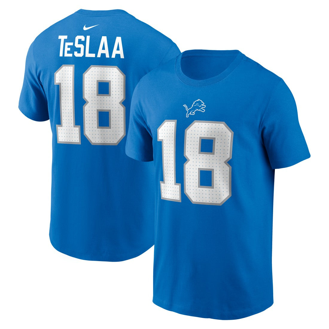 Detroit Lions Isaac TeSlaa  Name & Number T-Shirt | NFL Discount