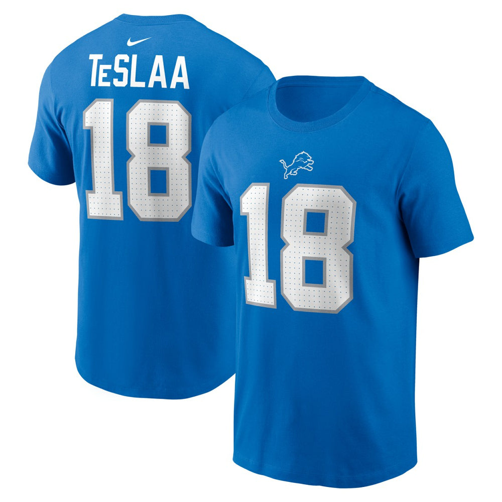 Detroit Lions Isaac TeSlaa  Name & Number T-Shirt | NFL Discount