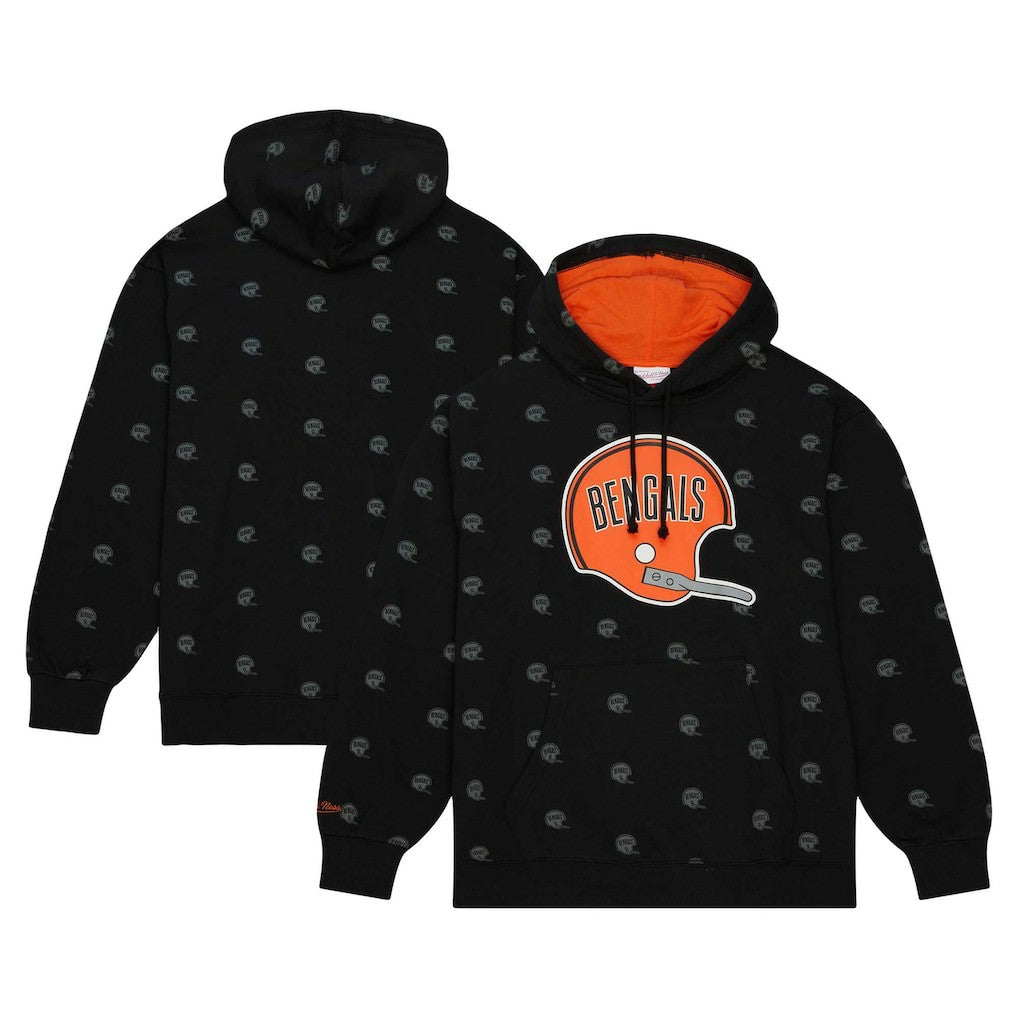 Cincinnati Bengals Allover Print Fleece Pullover Hoodie | NFL New
