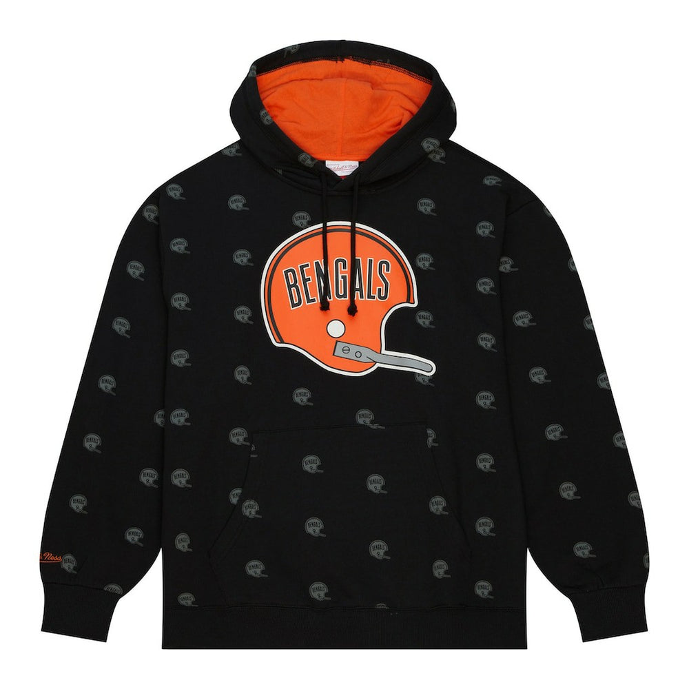Cincinnati Bengals Allover Print Fleece Pullover Hoodie | NFL New