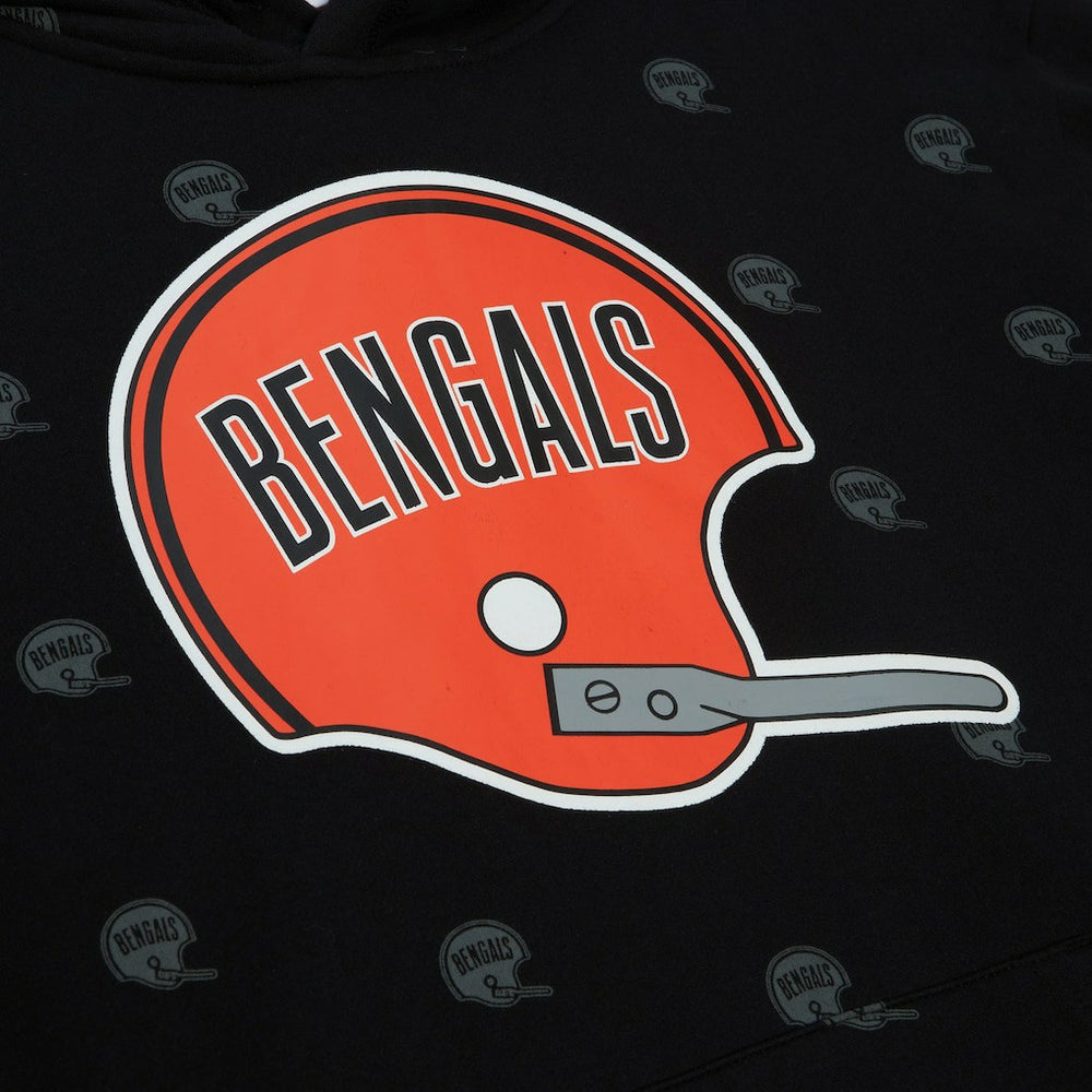 Cincinnati Bengals Allover Print Fleece Pullover Hoodie | NFL New