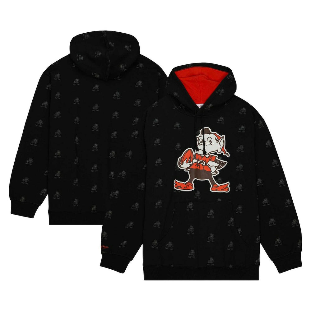Cleveland Browns Allover Print Fleece Pullover Hoodie | NFL New