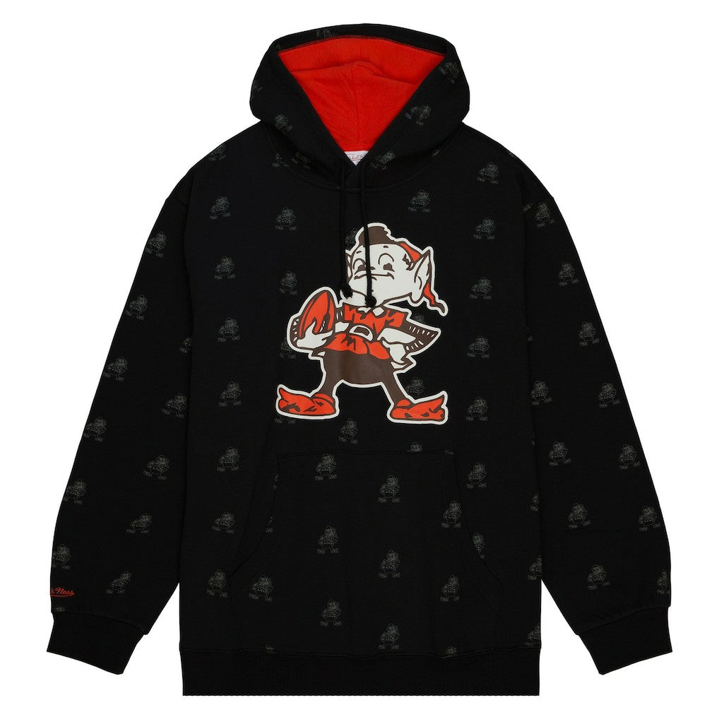 Cleveland Browns Allover Print Fleece Pullover Hoodie | NFL New