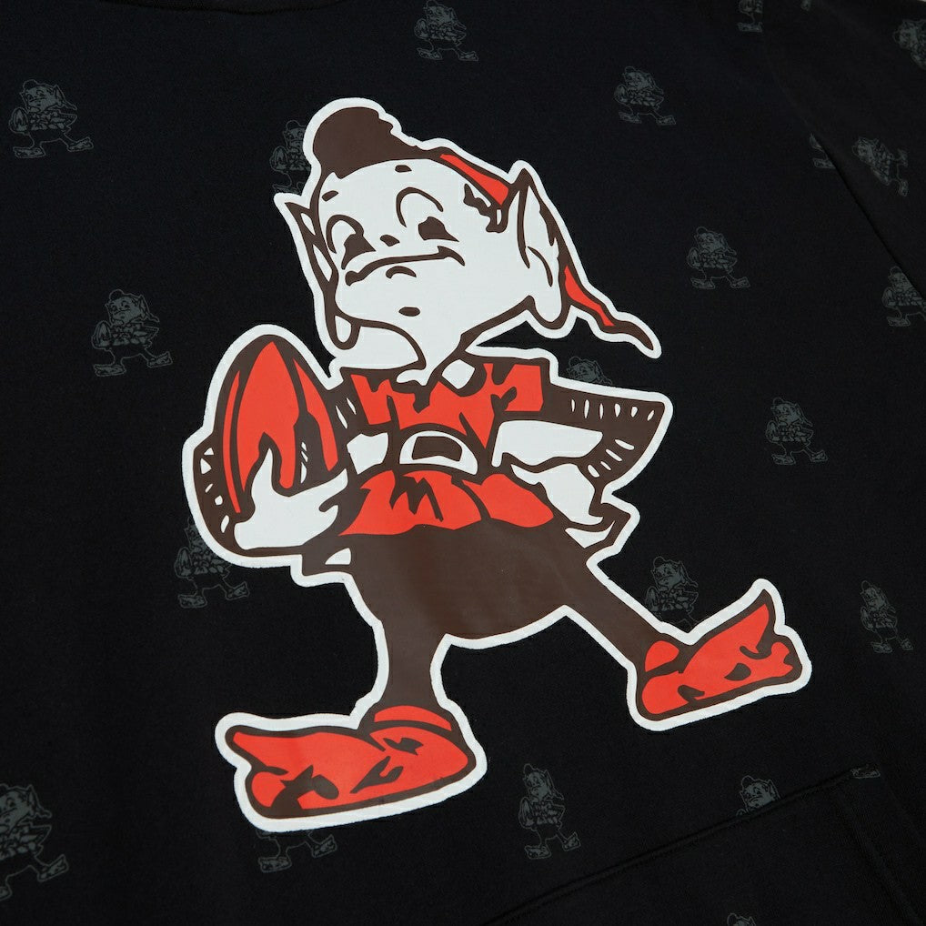 Cleveland Browns Allover Print Fleece Pullover Hoodie | NFL New
