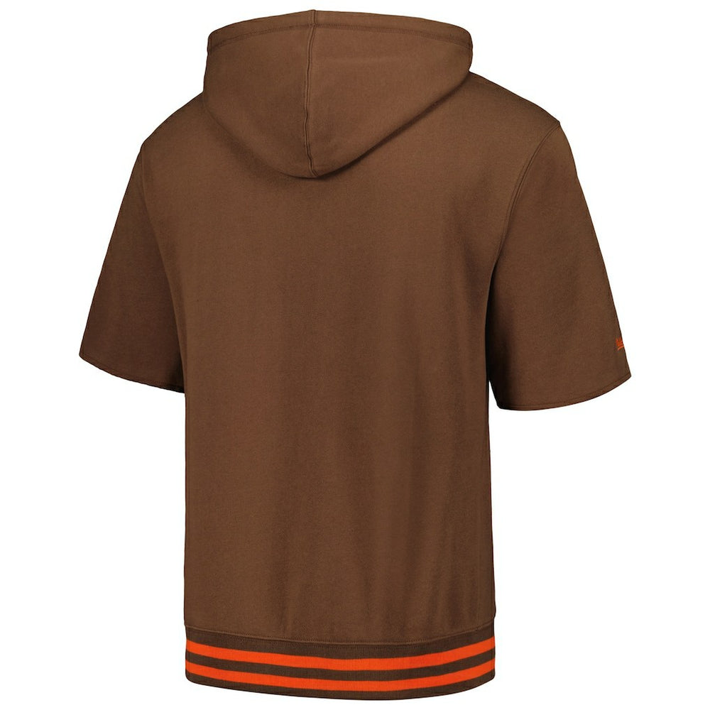 Cleveland Browns Pre-Game Short Sleeve Pullover Hoodie | NFL Online