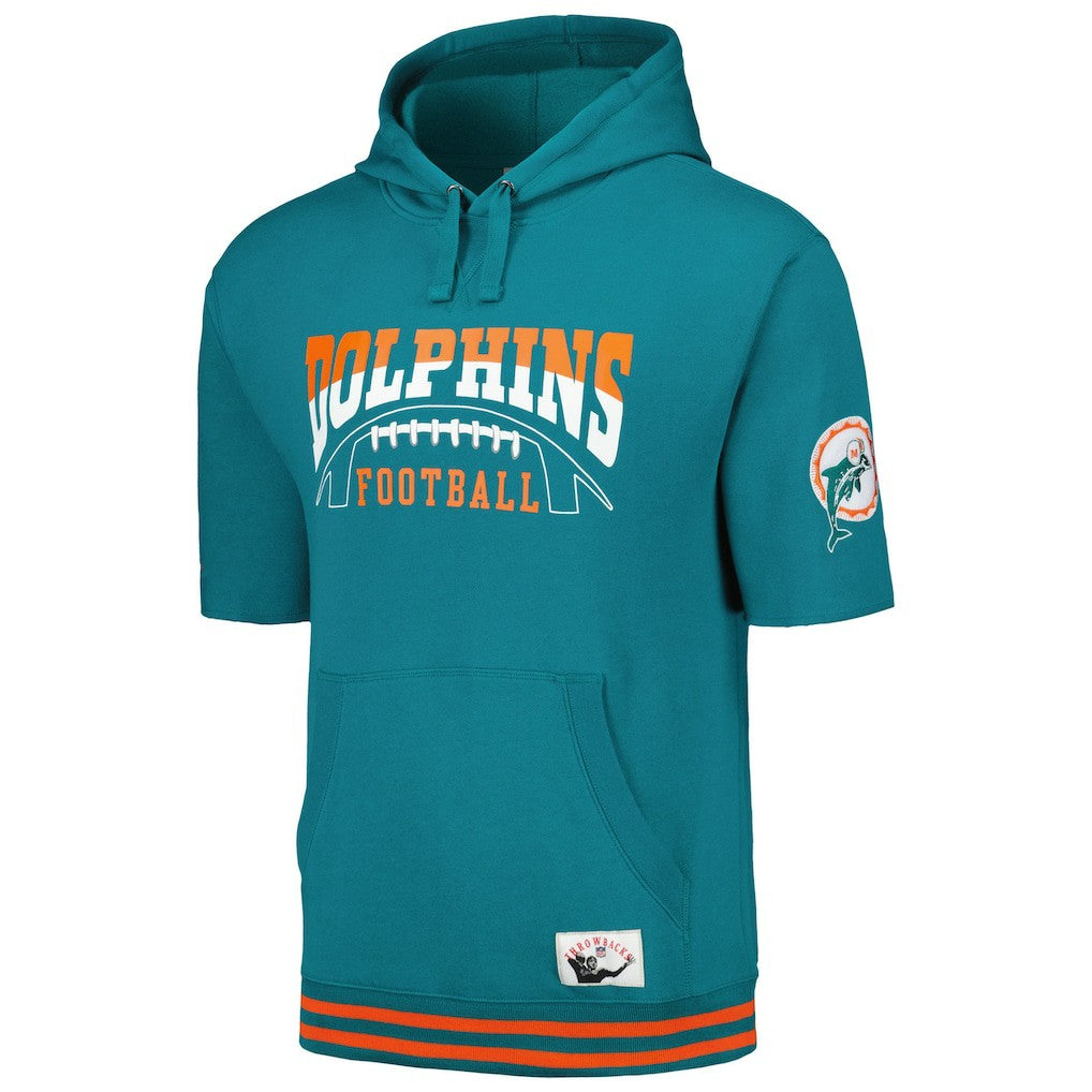 Miami Dolphins Pre-Game Short Sleeve Pullover Hoodie | NFL US